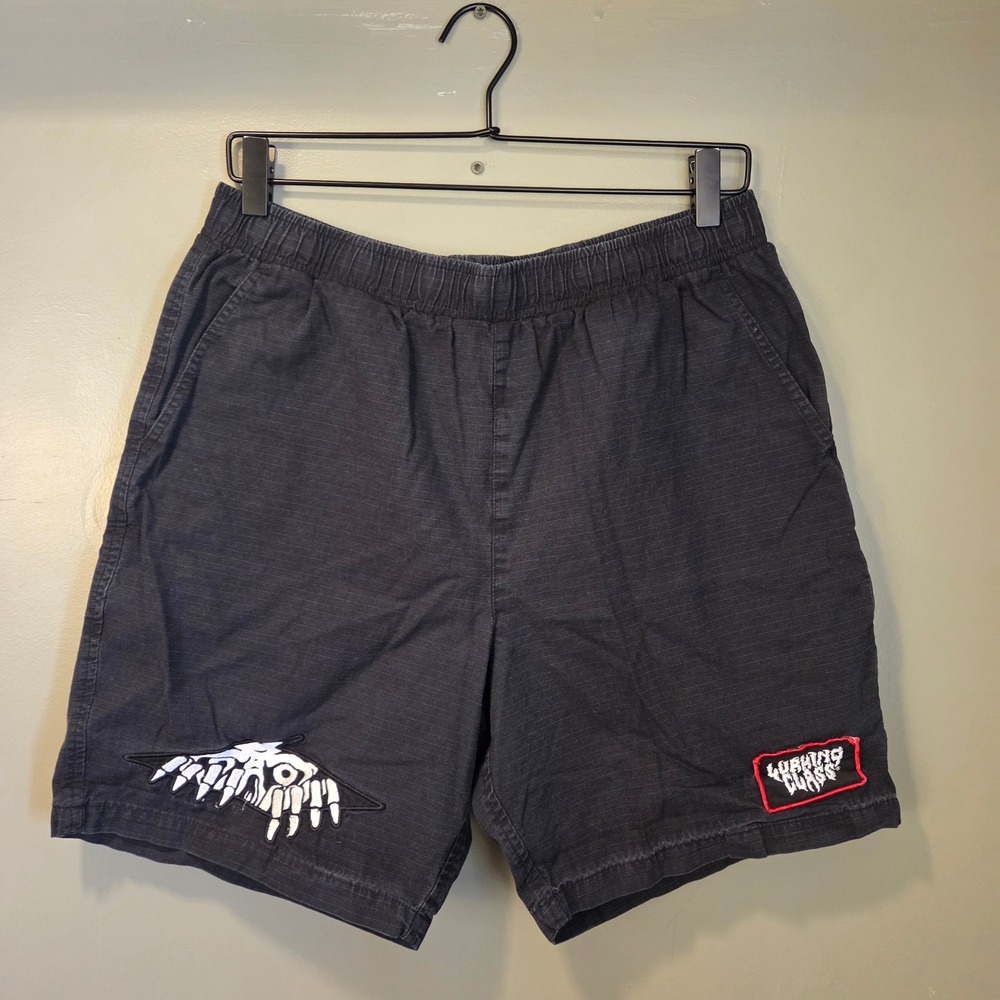 Lurking Class Sketchy Tank Terror Men's Pull On Short Size L Washed Black Multi